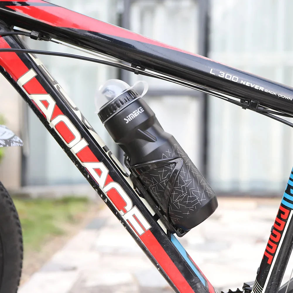 Universal Bicycle Bottle Cage with 750mL Water Bottle – Lightweight Bike Water Bottle Holder & Bracket for Mountain & Road Bikes