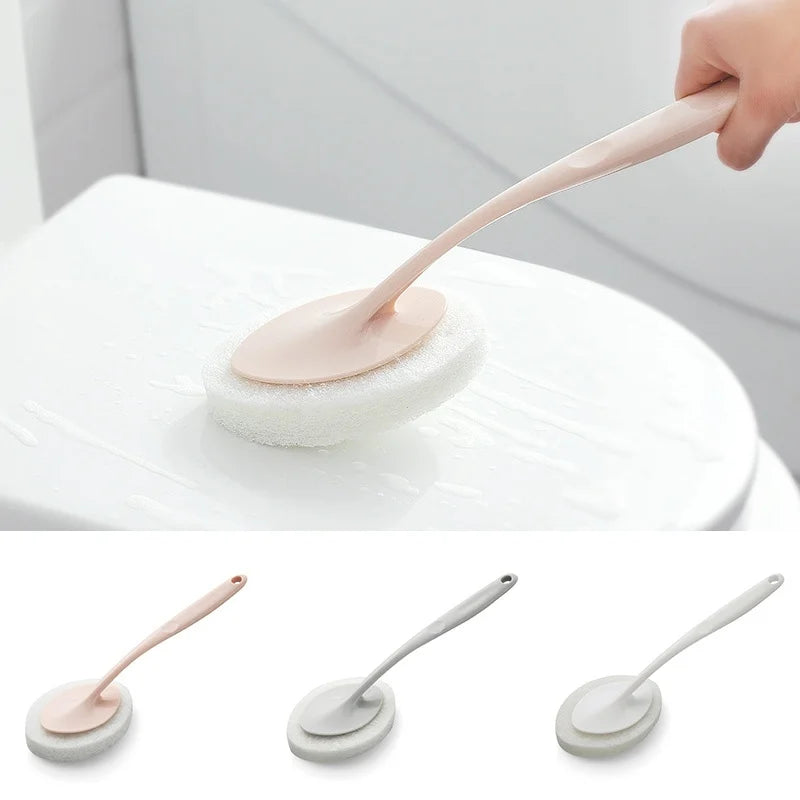 Portable Toilet Brush with Long Handle - Multifunctional Sponge Bathtub, Floor, and Bathroom Cleaning Brush for Home Cleaning