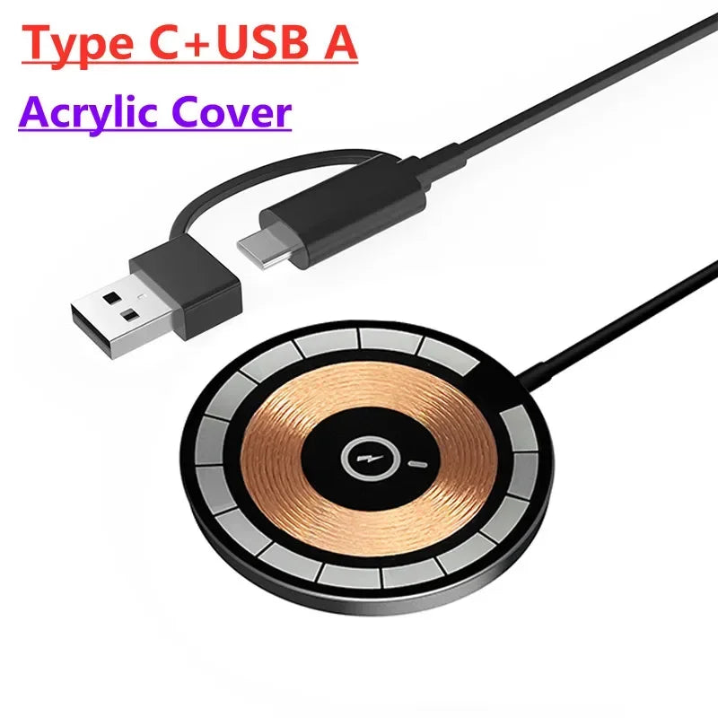 100W Magnetic Wireless Charger Pad — Fast PD Charging for iPhone 15/14/13 Pro Max, AirPods & MacSafe Portable Station