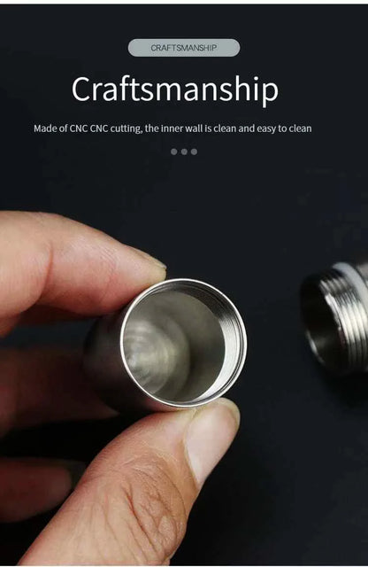 Stainless Steel Waterproof Pill Box – Portable, Moisture-Sealed Travel Medication Storage