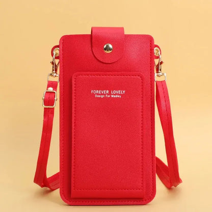 Women's Soft Leather Wallet & Touch Screen Phone Purse – Crossbody Shoulder Bag Handbag