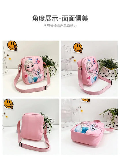 MINISO Disney 2024 Princess Series Crossbody Bag – "Frozen 2" Elsa & Sophia Cartoon Shoulder Bag, Girls Casual Fashion Handbag