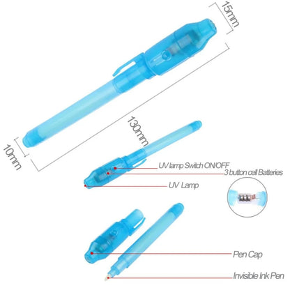 Invisible Ink Pen 12 PCS with UV Light - Spy Magic Marker for Secret Messages, Treasure Box Prizes, Kids Party Favors, Toys Gift