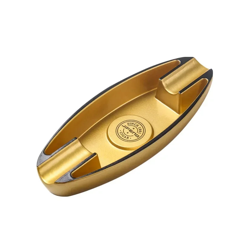 Portable Cigar Ashtray with 2 Slots – Lightweight Smoking Accessory for Men, Table Decoration Gift