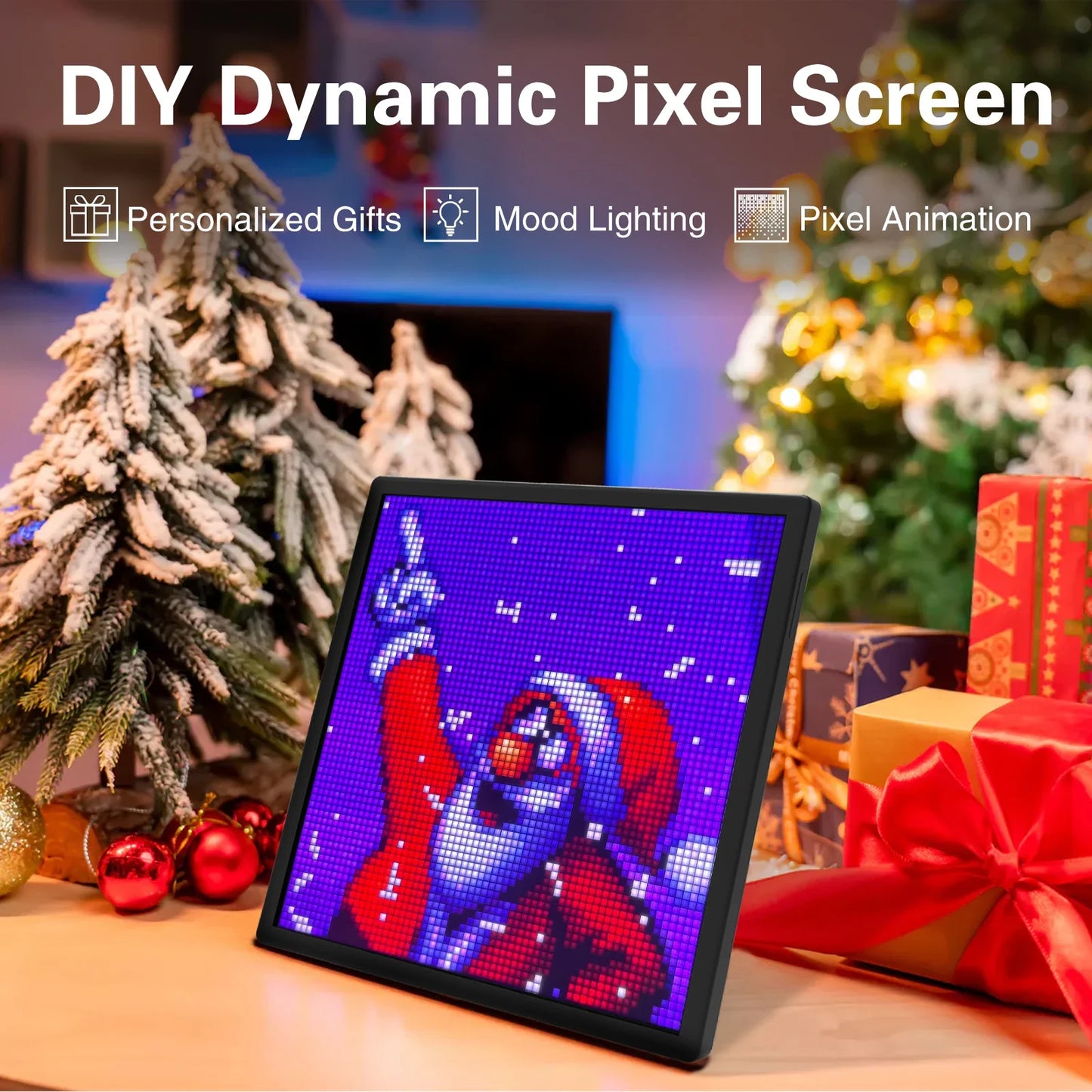 64x64 RGB LED Pixel Matrix Display Panel – Programmable Smart Pixel Art Screen with Bluetooth APP Control Creative LED Sign Board