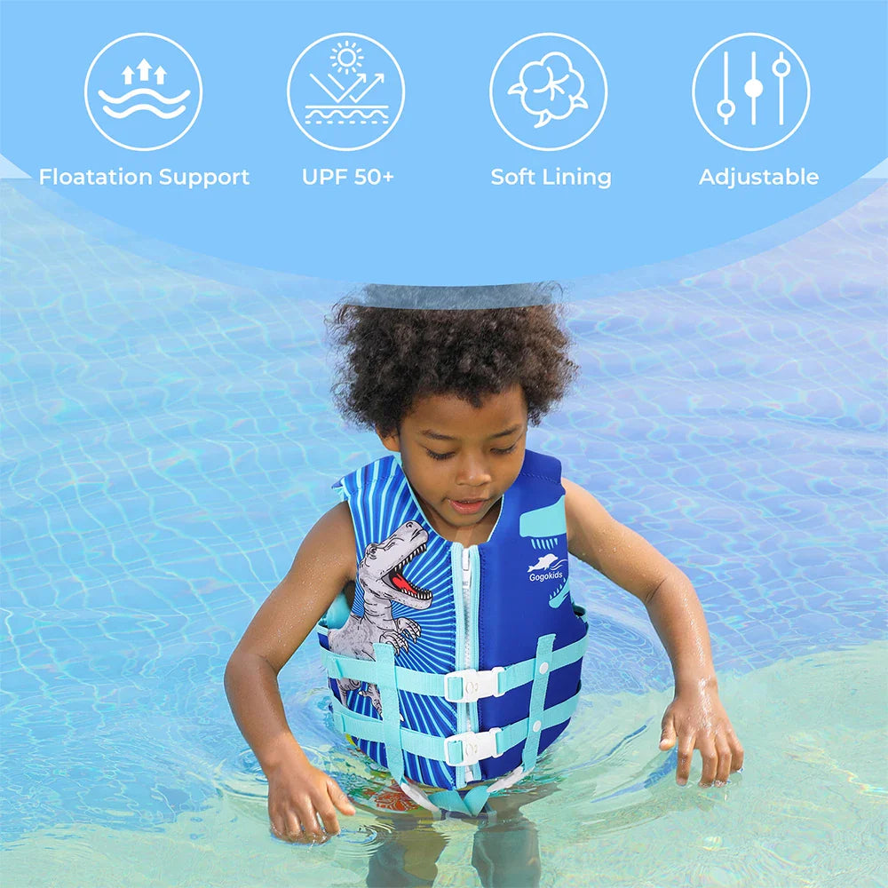 Gogokids Kids Life Jacket – Neoprene Float Vest for Toddlers, Swim Training & Buoyancy Swimwear