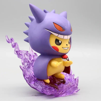 12cm Pokémon Figure Set – Pikachu, Gengar, Charizard Anime Collectible Statues for Fans