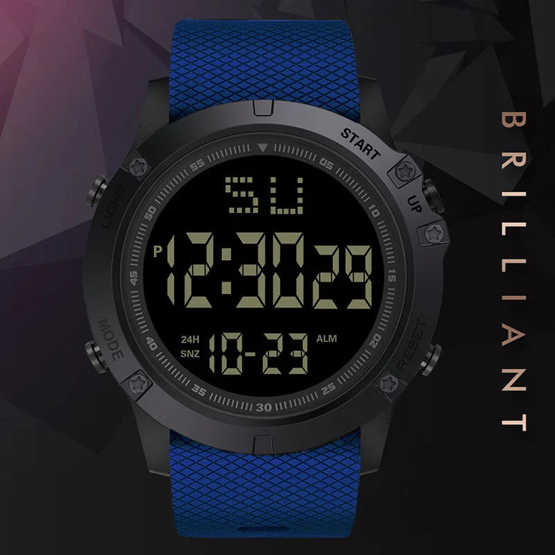 Men's Sport Watch – Multifunction Military Digital Watch, Waterproof, Luminous LED, Big Dial for Kids, Students, and Outdoors