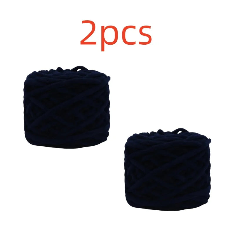 100g Chenille Knitting Yarn – Soft Thick Cotton Ice Strip Wool for DIY Hand Knitting Scarves & Crafts