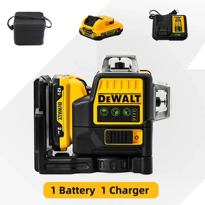 Dewalt DW089LG Laser Level – 12-Line 360° Vertical Laser with 12V Lithium Battery for Outdoor Use