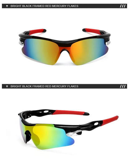 RIDERACE Sports Sunglasses | Road Bicycle Glasses for Mountain Cycling, UV Protection Goggles