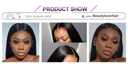 13x4 Transparent Lace Frontal – Brazilian Straight Human Hair Closure 4x4, 5x5, 6x6, 24 Inch for Women