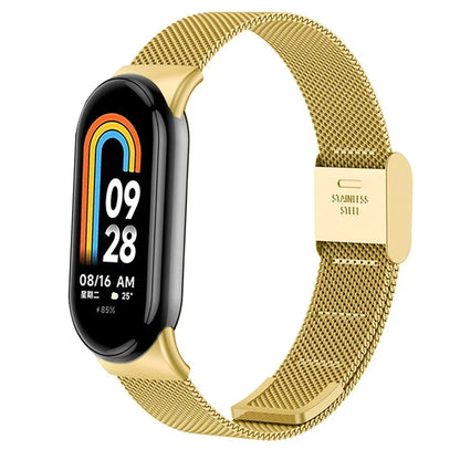 Stainless Steel Mesh Strap for Xiaomi Mi Band 9 & 8 – Metal Replacement Watchband Accessory