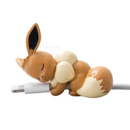 Anime USB Cable Bite Protective Case – Pikachu, Eevee, Jigglypuff Cute Cartoon Figure Charger Cable Cover Gift