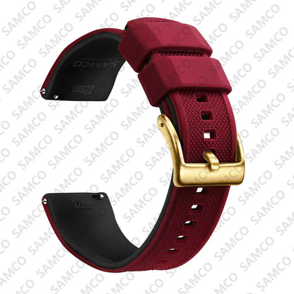 Premium Silicone Watch Band – Quick Release Rubber Strap, 18mm 20mm 22mm Replacement Watchband