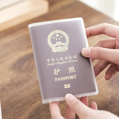 Passport Protective Cover - Transparent Frosted Waterproof PVC Document Case, 1–3 Pack