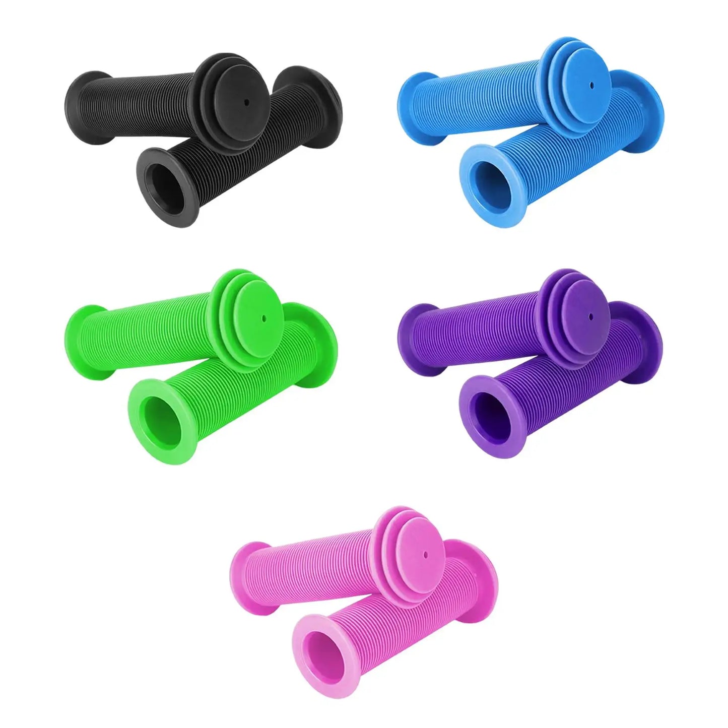 2x Premium MTB Rubber Bike Handle Grips – 0.87" Diameter for BMX, Scooter, Tricycle & Kids Bikes