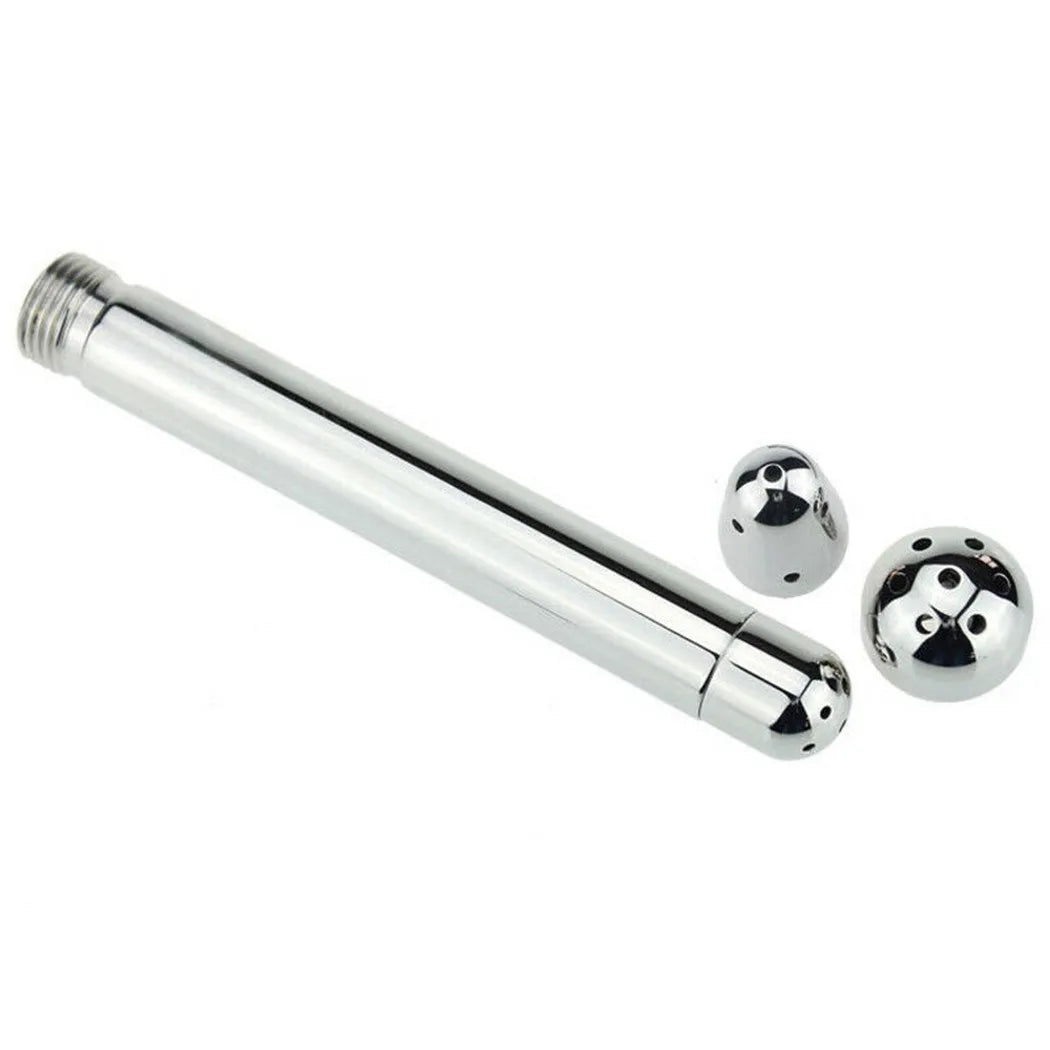 Anal Douche Enema Set – Aluminum Shower with 3 Nozzle Options for Complete Cleansing