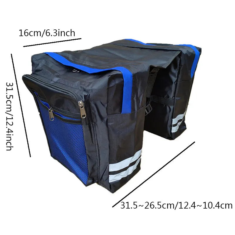 2-in-1 Cycling Double-Side Rear Rack – Camo Trunk Bag & Bike Pannier for Mountain & Road Bikes
