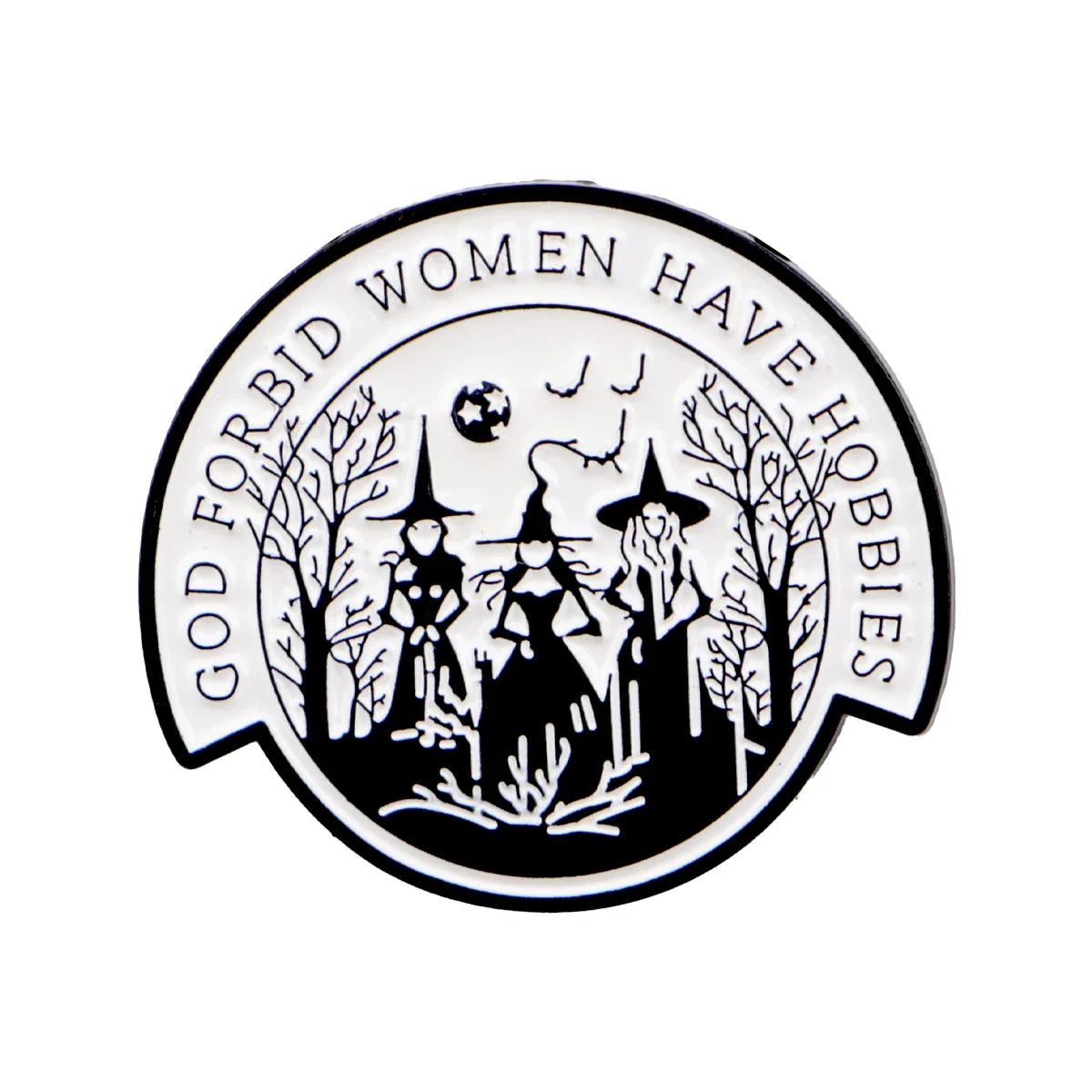 Funny Witch Enamel Pin — Halloween Lapel Brooch for Backpacks, Cosplay & Party Gifts