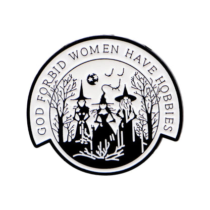 Funny Witch Enamel Pin — Halloween Lapel Brooch for Backpacks, Cosplay & Party Gifts