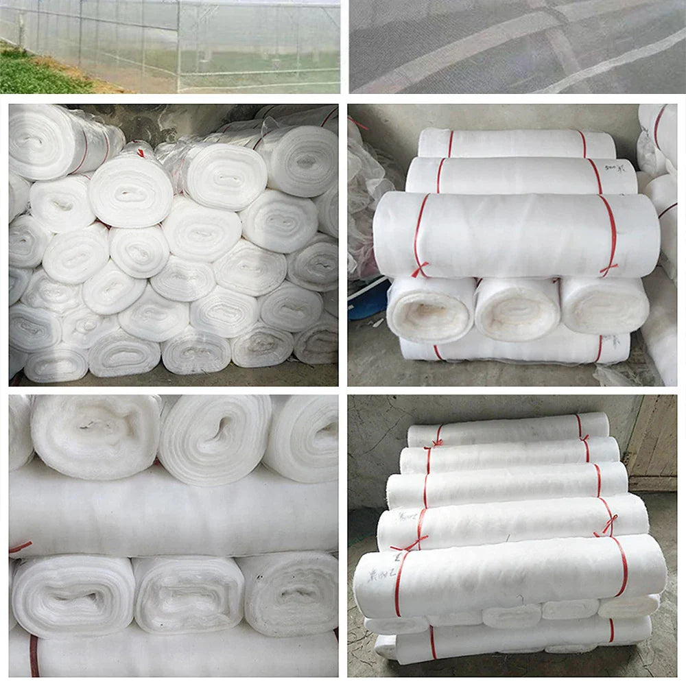 White 60 Mesh Garden Insect Netting – Greenhouse Protection Cover for Plants, Vegetables, Pest & Bird Control