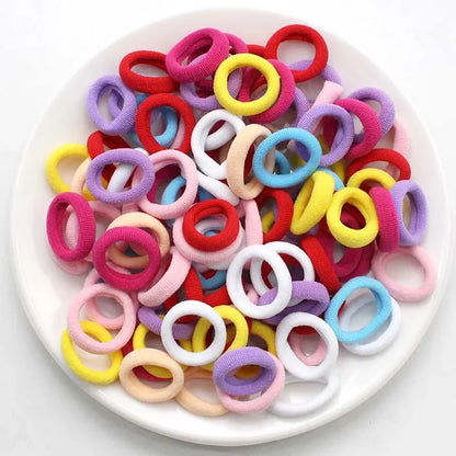 100/200PCS Colorful Nylon Elastic Hair Bands – Small Ponytail Holders for Women & Girls Hair Accessories