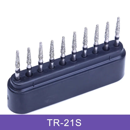 AZDENT Dental Diamond Burs Kit – Multiple Models with Black Storage Box for High-Speed Handpiece