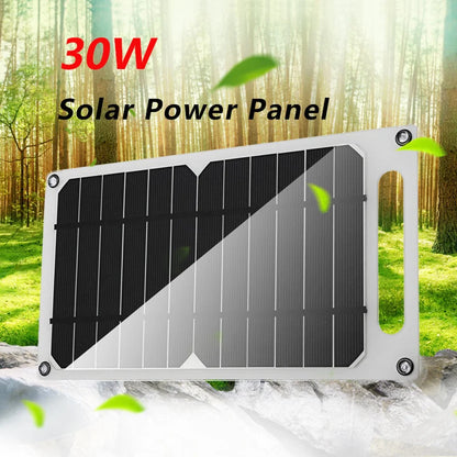 New 30W Solar Panel - Factory Direct Sales Solar Mobile Phone Power Bank - Portable Power Supply for Car, Yacht, RV