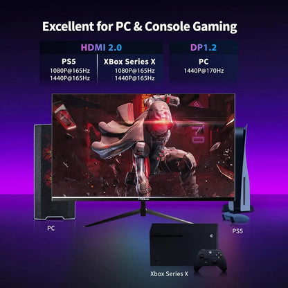 27" 2K Gaming Monitor – 170Hz, 1ms, AMD FreeSync, 99% sRGB IPS, HDR400, HDMI & DisplayPort