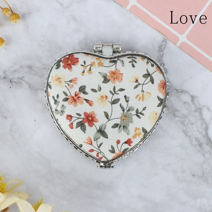 Foldable Mini Square Makeup Mirror - Double-Sided Compact Pocket Vanity Mirror