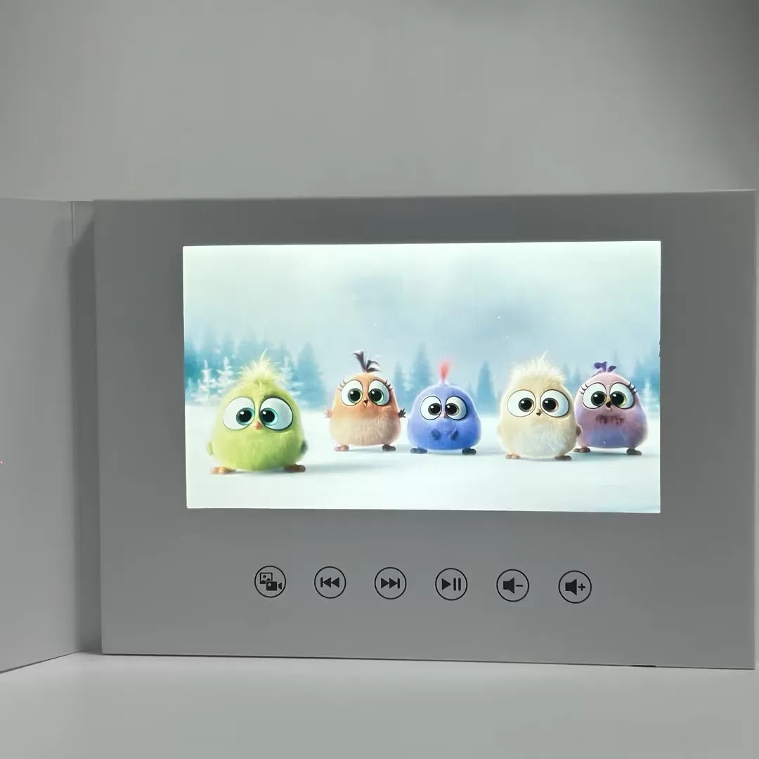 7-Inch Digital Video Greeting Card — 4GB LCD Birthday, Wedding & Invitation Music Photo Frame with Video Upload
