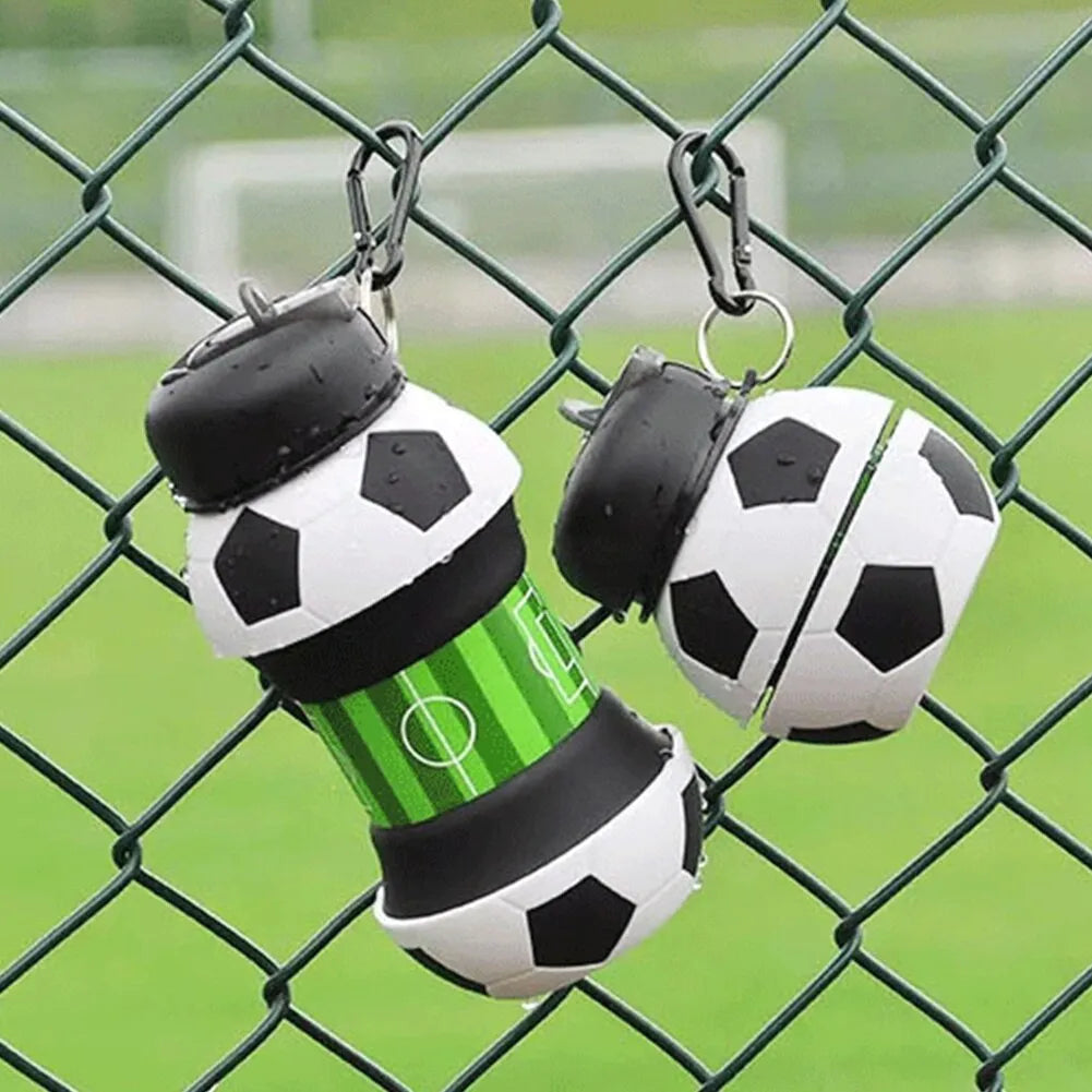 Leakproof Foldable Water Bottle for Kids: Portable Sports Mug for Basketball, Football, Baseball, Tennis, Golf - Ideal for School and Outdoor Activities