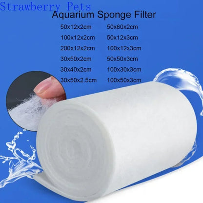 Super Thick Biochemical Aquarium Filter Cotton - Sponge Foam for Fish Tank, Bio Skimmer