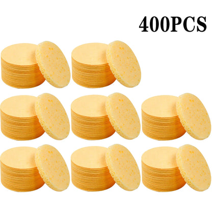 50–1000PCS Natural Wood Pulp Compressed Face Wash Sponges – Foaming Facial Cleansing Puffs for Skincare & Makeup Removal