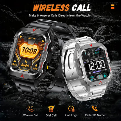 G.L Wear 2025 Sports Smart Watch – Bluetooth Call, LED Flashlight, Multi-Function Outdoor Fitness Watch for Men & Women