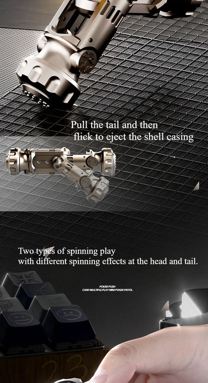Stun Grenade Fidget Spinner & Mini Toy Gun – Ejectable Shell Stress Relief Finger Toy for Adults & Kids Gift
