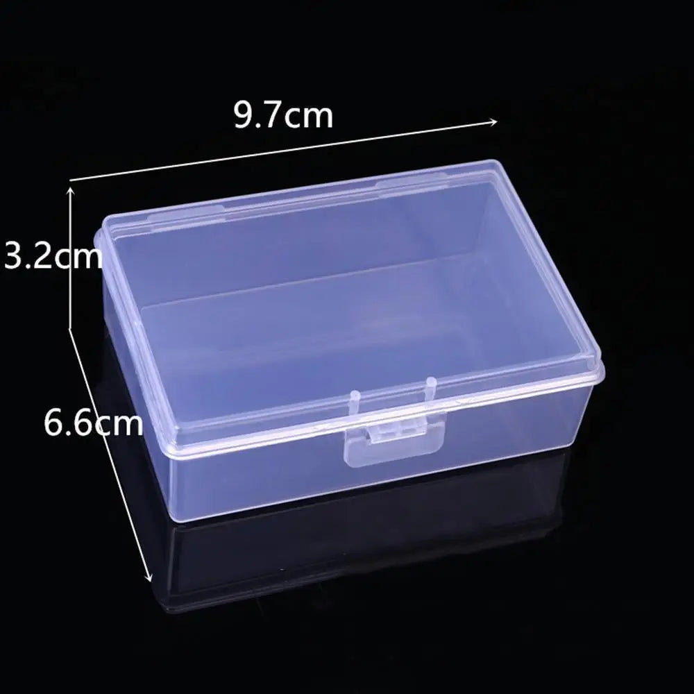 Mini Rectangular Plastic Storage Box – Translucent, Dustproof Jewelry & Small Item Container