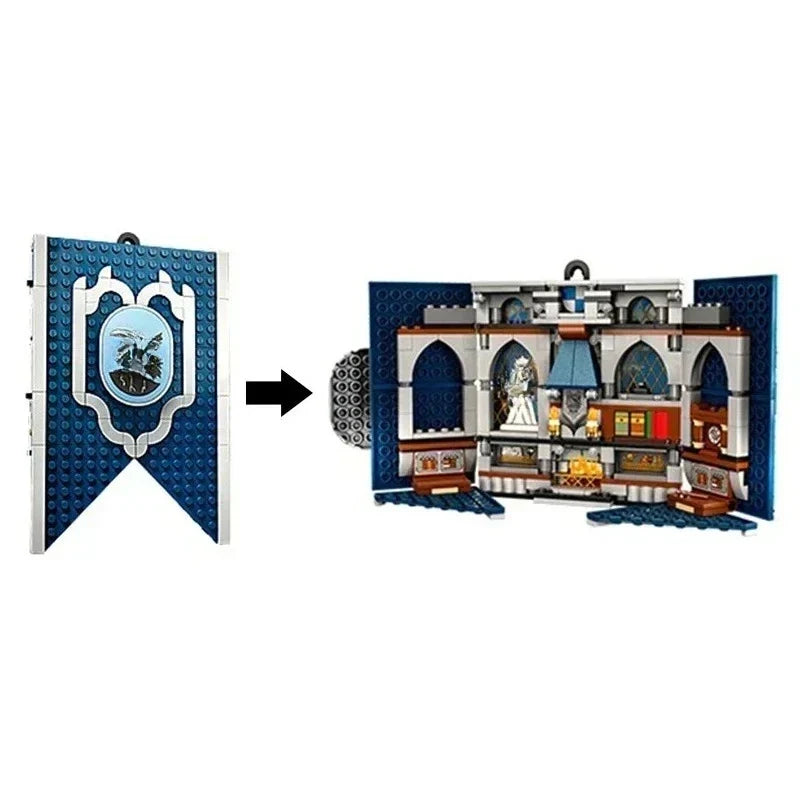 Academy Flag Building Block Set - 4-Piece Collectible Toy Set for Teens & Adults