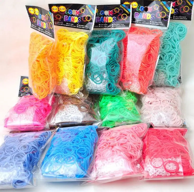 Pantone Color Rainbow Rubber Bands for Loom Bracelets – Western European Style DIY Arts & Crafts Kit