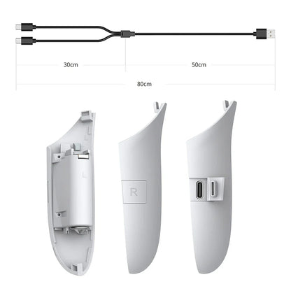 TY-5807 VR Controller Battery Pack – Rechargeable Right & Left Battery Covers for Meta Quest 3S/3 VR Controllers