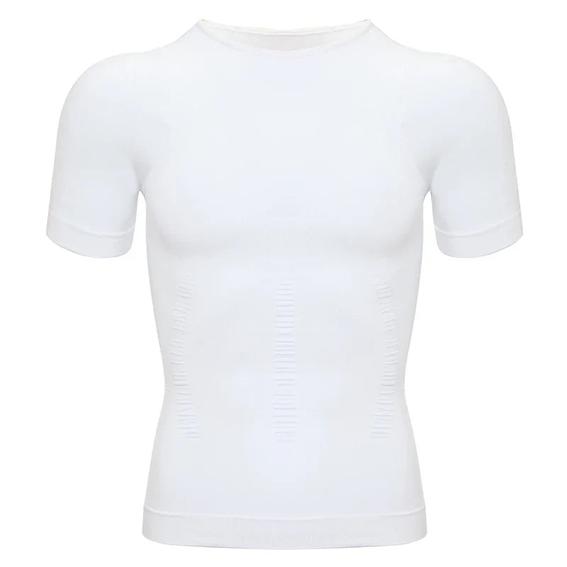 Men’s Weight Loss Body Shaper T-Shirt – Slimming Compression Gynecomastia Undershirt Waist Trainer Muscle Tank Top