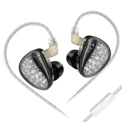 KZ ZA12 2DD+4BA Hybrid IEM Headphones – Wired In-Ear Monitor with Adjustable Tuning, HiFi Sound, Sports & Gaming Noise-Canceling Earphones