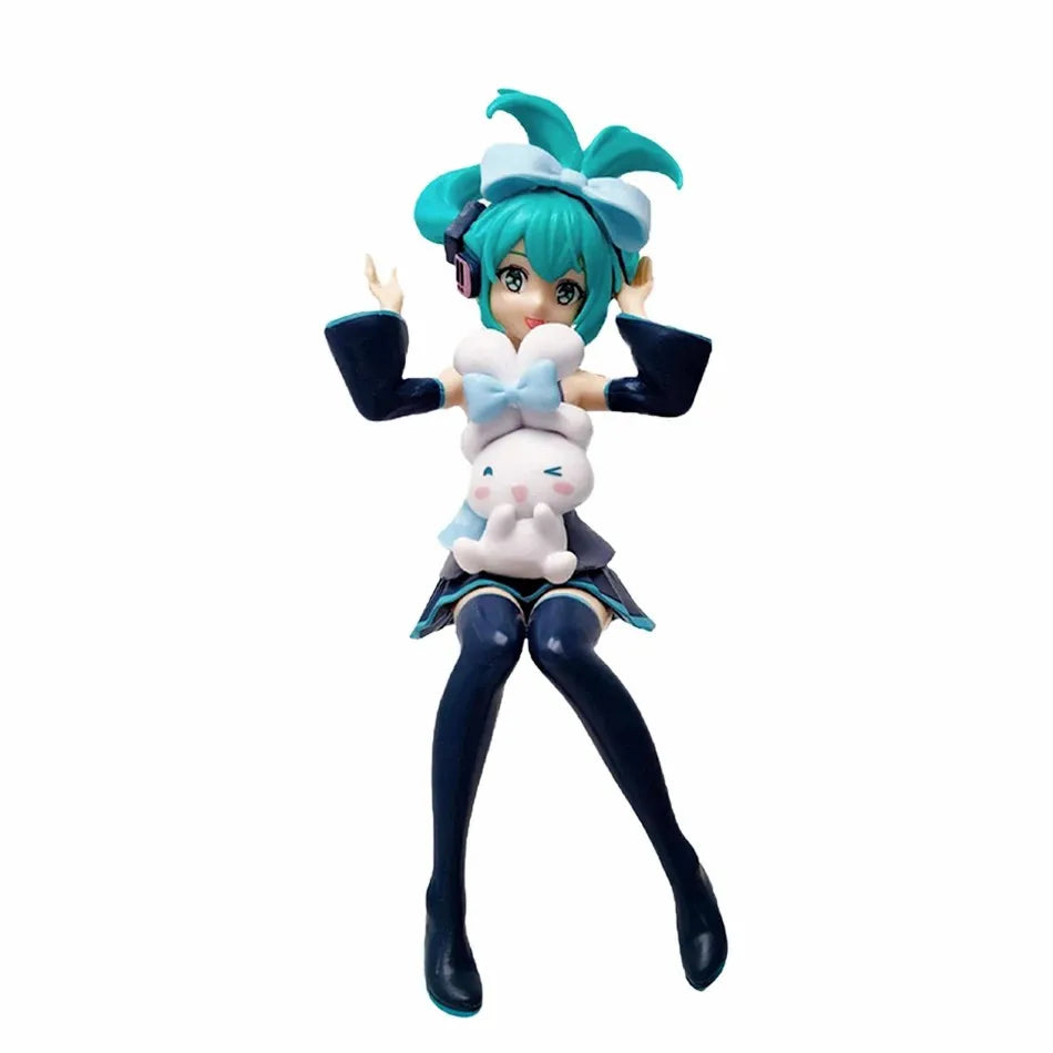 11cm Hatsune Miku Desktop Action Figure – Cute Neko T-Shirt Anime Figurine, Kawaii Girl Model Toy Gift