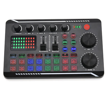 Live Sound Card Audio Interface with DJ Mixer Effects & Voice Changer – Bluetooth Mixer for Live Streaming & Singing