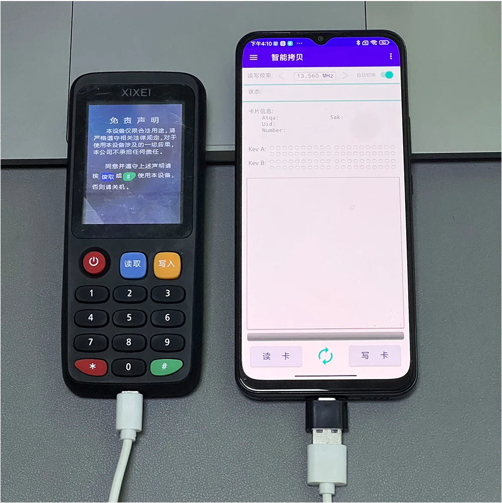 X7 Smart Card Reader RFID Copier IC ID Token Duplicator 125kHz Badge Writer 13.56MHz NFC Programmer