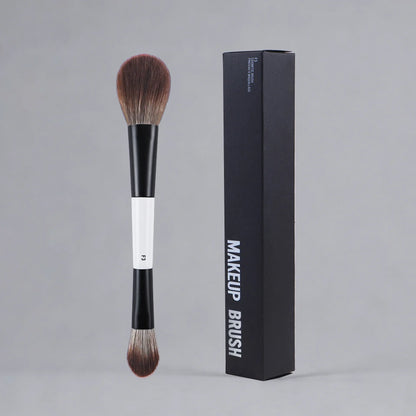Dual-Ended Foundation Makeup Brush - F1 Blush, F2 Contour & F4 Powder Brush Set with Box