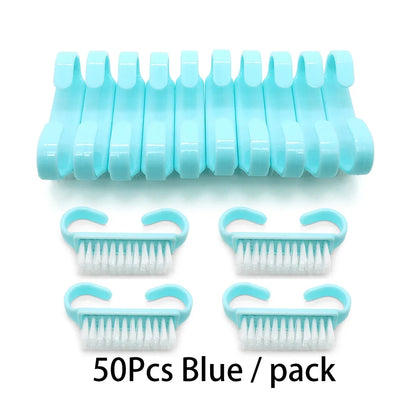 10/20/50/100pcs Nail Cleaning Brush Set - Handle Grip Fingernail Scrubber Tools for Men & Women Manicure Care