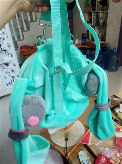 Hatsune Miku Shoulder Bag – Cute Anime Girl Plush Backpack, Kawaii Knapsack for Students & Kids Gifts