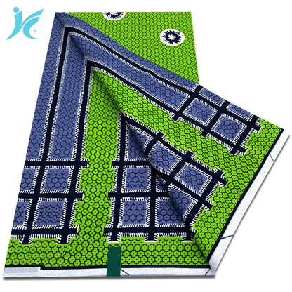 Classic African Wax Fabric - 100% Cotton Soft Ankara Pagne for Women's Dresses